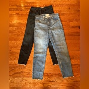 Everlane size 28 highrise skinny (bundle of 2) raw hem denim jeans